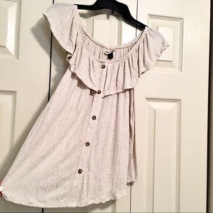 Boho casual beige flowy blouse top